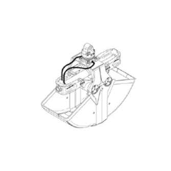 Short connecting hoses between the rotator and the attachment